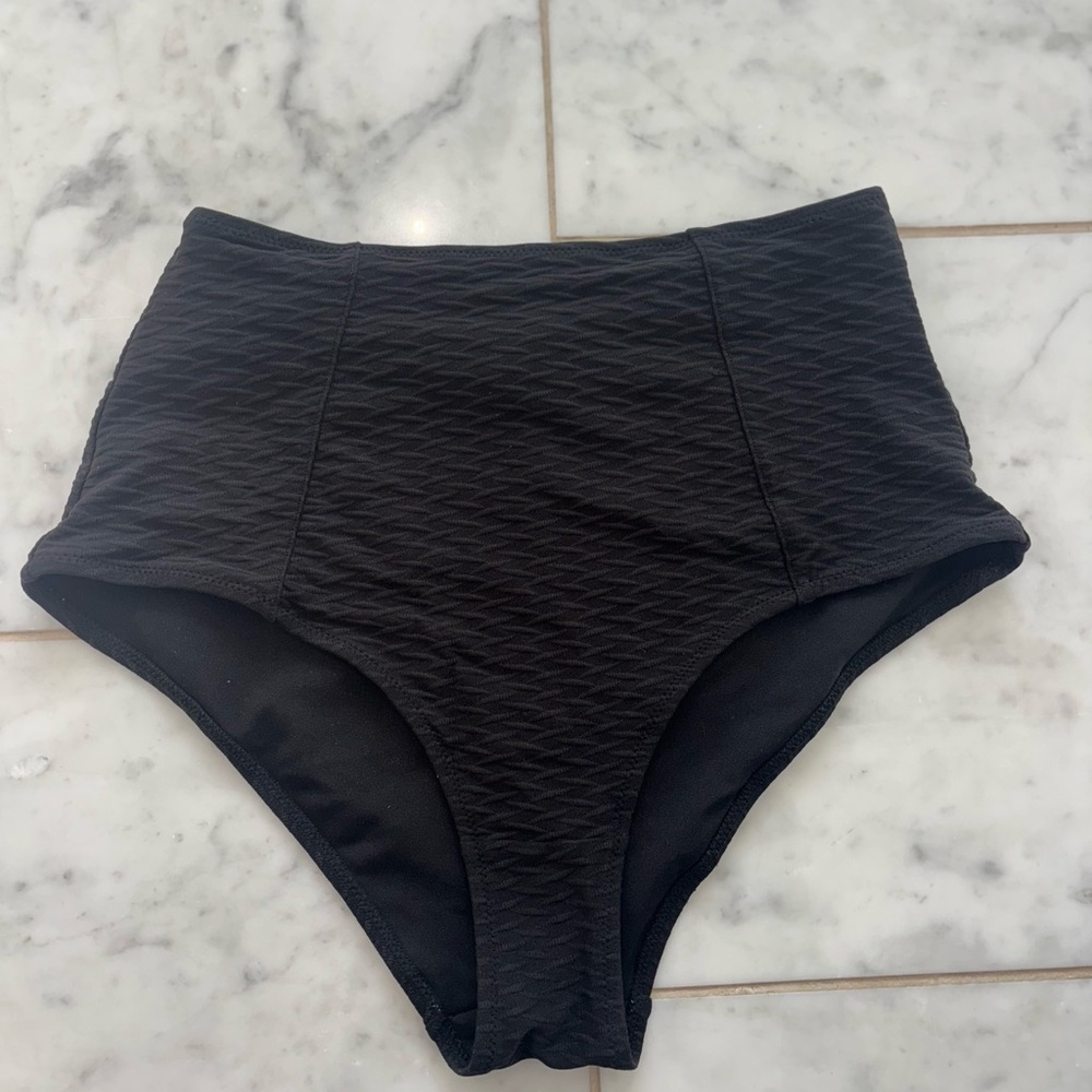 H&M Black High-Waisted Bikini Bottom | Size small